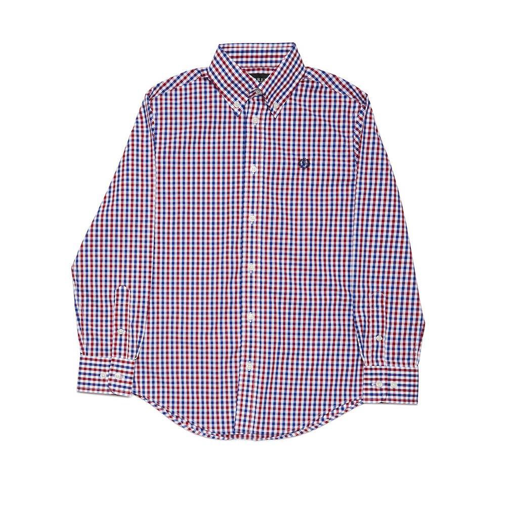 商品Ralph Lauren|Big Boys Long Sleeve Gingham Shirt,价格¥175,第1张图片