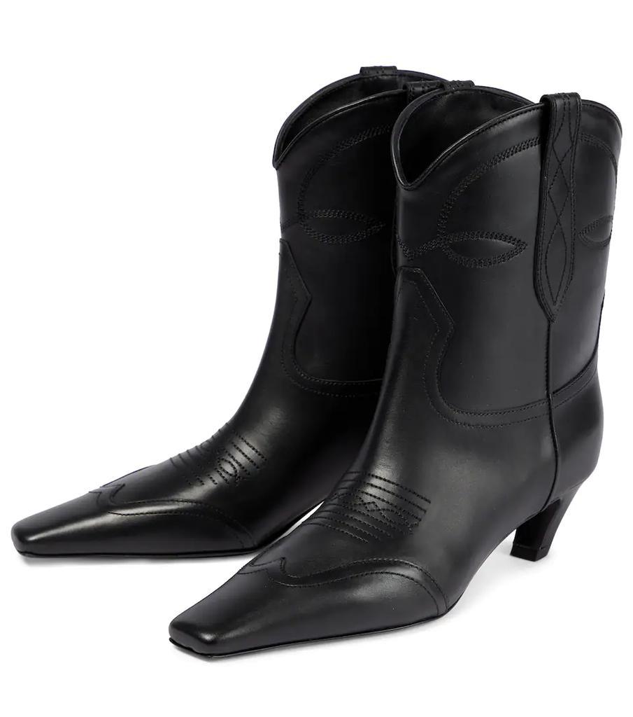 商品Khaite|Dallas leather ankle boots,价格¥6638,第7张图片详细描述