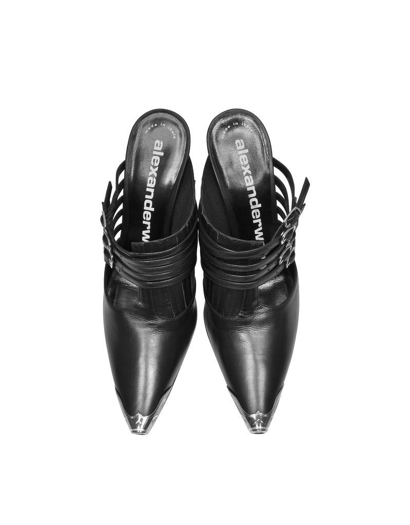 商品Alexander Wang|Minna黑色小牛皮高跟穆勒鞋,价格¥2009,第4张图片详细描述