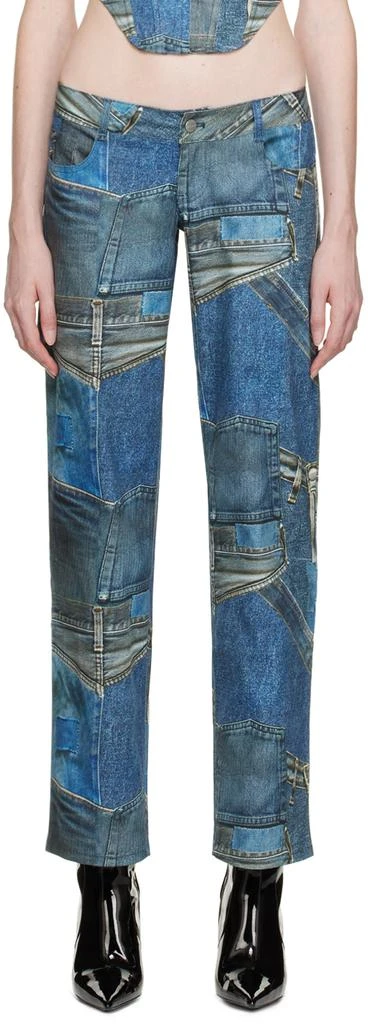 商品Miaou|Blue Atlas Trousers,价格¥796,第1张图片