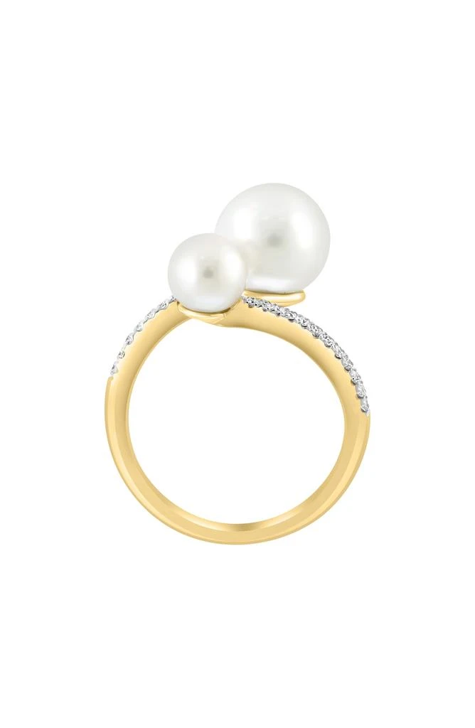 商品Effy|14K Yellow Gold Diamond & Freshwater Pearl Crossover Ring - 0.19 ctw,价格¥5189,第3张图片详细描述