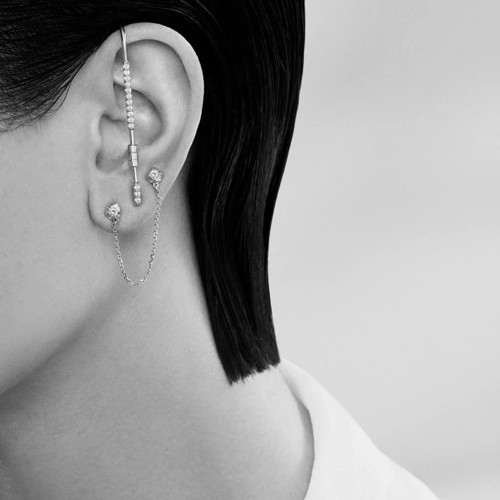 商品AME|Âme Q 18K White Gold, Lab-Grown Diamond Double Stud Earring,价格¥6876,第2张图片详细描述