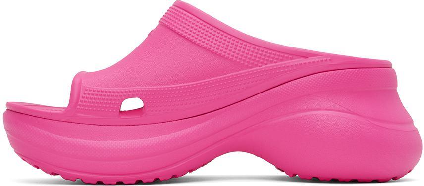 商品Balenciaga|Pink Crocs Edition Pool Slides,价格¥4312,第5张图片详细描述