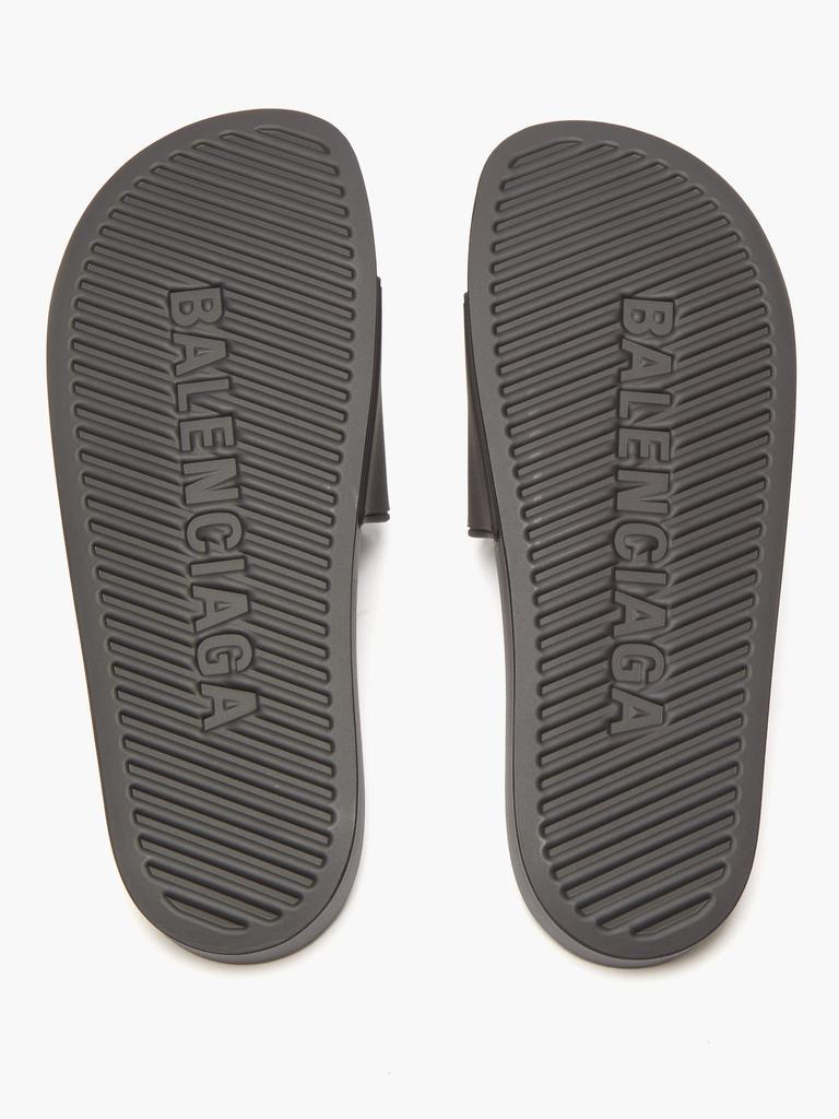 商品Balenciaga|Logo-print rubber slides,价格¥2584,第6张图片详细描述
