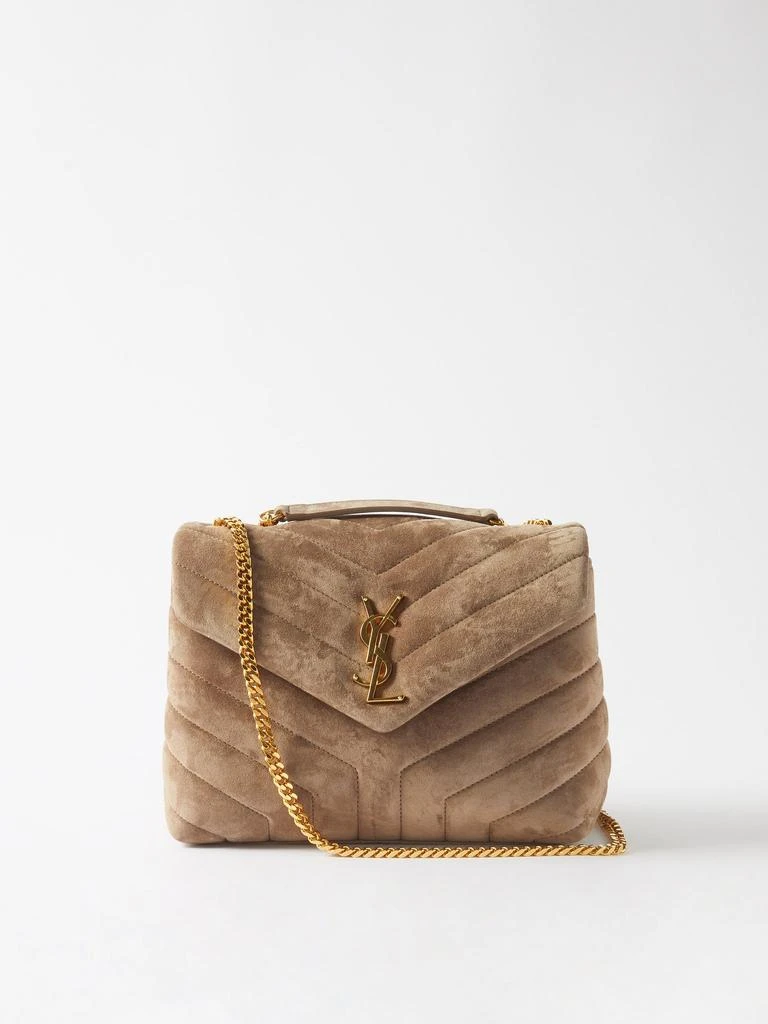 商品Yves Saint Laurent|Loulou small quilted-suede shoulder bag,价格¥26107,第1张图片