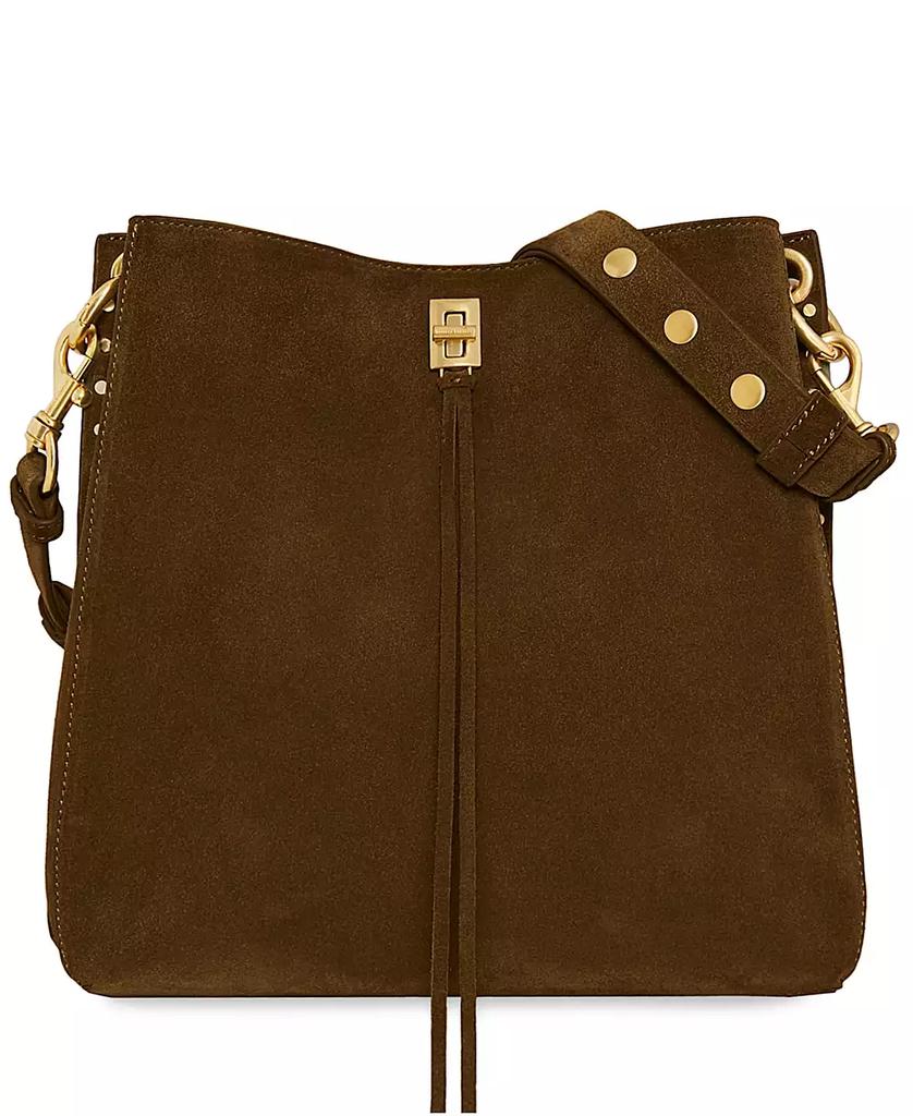 Borsa a tracolla Darren in pelle scamosciata con chiusura a girello image 2