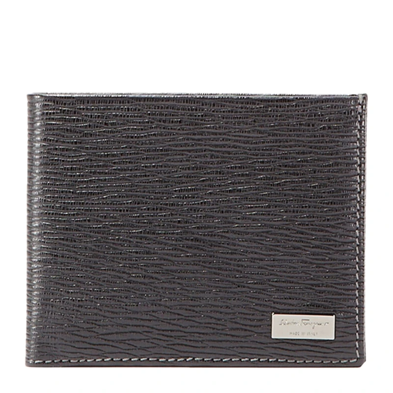 商品[国内直发] Salvatore Ferragamo|Salvatore Ferragamo 菲拉格慕 男士黑色牛皮对折短款钱包钱夹 66-7069-351314,价格¥1504,第1张图片