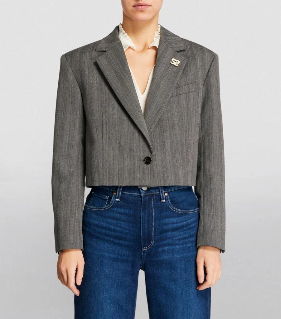 商品Sandro|Lombardi Cropped Suit Jacket,价格¥1982,第3张图片详细描述