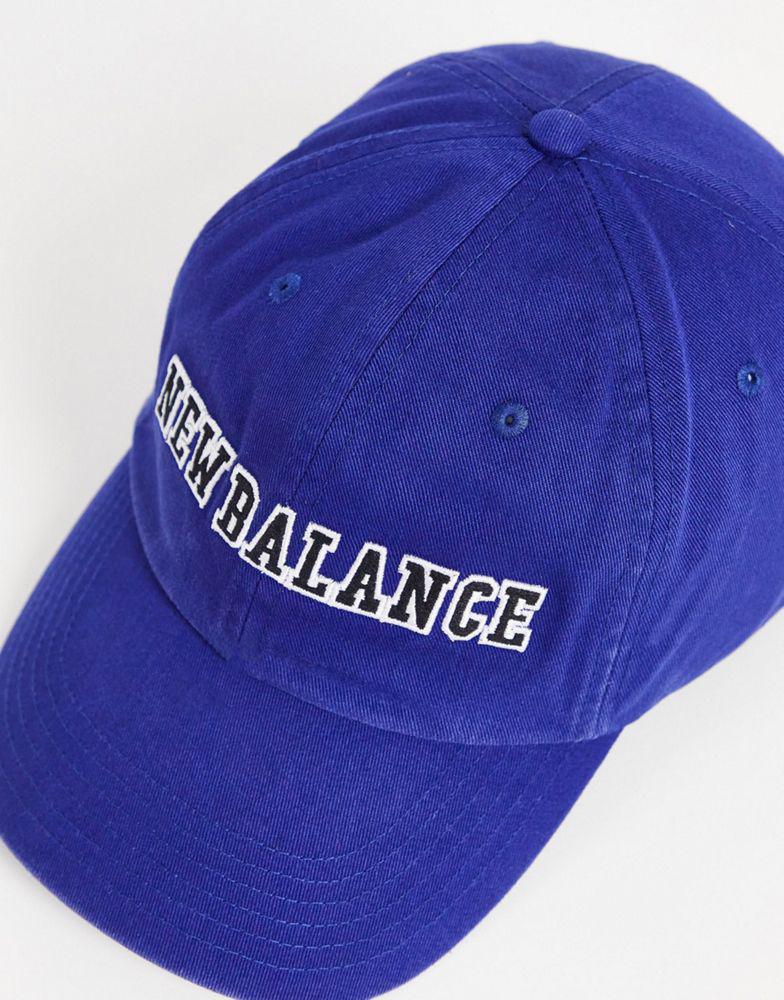 New Balance collegiate logo baseball cap in navy商品第4张图片规格展示
