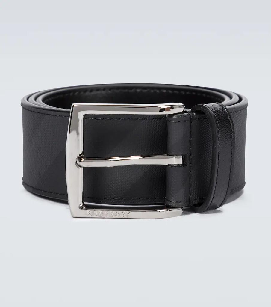 London check leather belt商品第1张图片规格展示