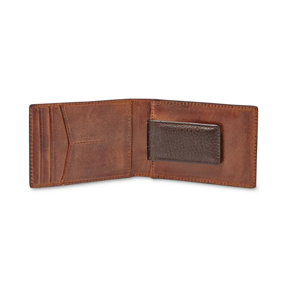 商品Fossil|Men's Leather Quinn Money Clip Bifold Wallet,价格¥375,第2张图片详细描述