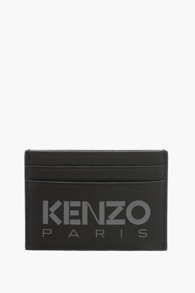 商品Kenzo|Textured Leather Cardholder With Maxi Logo,价格¥1005,第1张图片