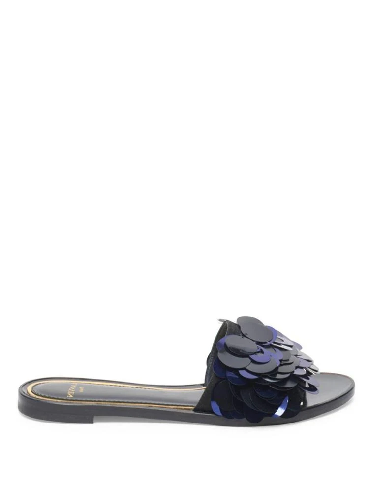 商品Lanvin|Pailette Leather Slide Sandals,价格¥2984,第5张图片详细描述