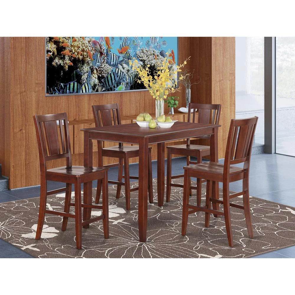 商品East West Furniture|5  Pc  Counter  height  Table  set-high  top  Table  and  4  Kitchen  counter  Chairs,价格¥5645,第2张图片详细描述