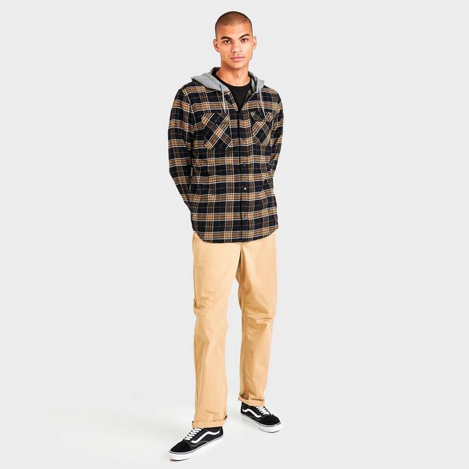 Men's Vans Parkway Hooded Flannel Buttondown Shirt商品第2张图片规格展示