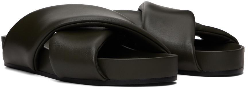 商品Jil Sander|Green Criss-Cross Sandals,价格¥3994,第6张图片详细描述