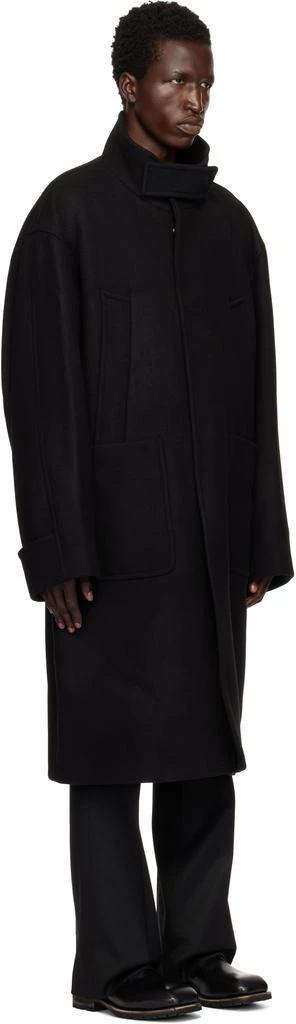商品Wooyoungmi|Black Wool Blend High Neck Coat,价格¥4850,第2张图片详细描述