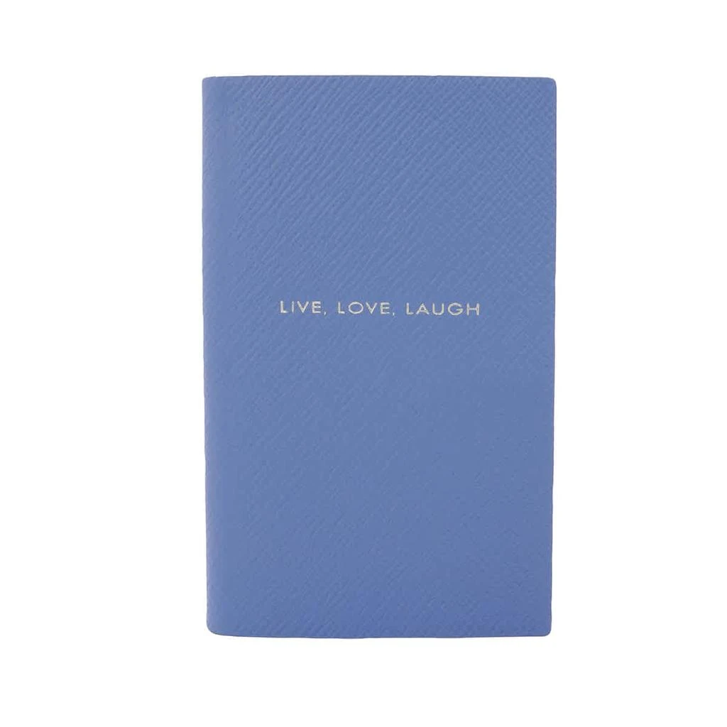 商品SMYTHSON|Live Love Laugh Panama Notebook In Nile Blue,价格¥363,第2张图片详细描述