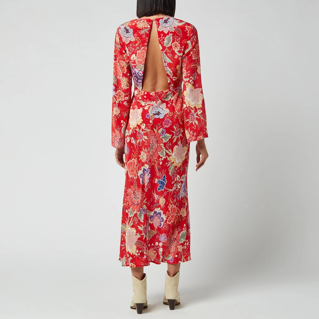 商品Rixo|RIXO Women's Mel Dress - Peony Flora Red,价格¥615,第2张图片详细描述