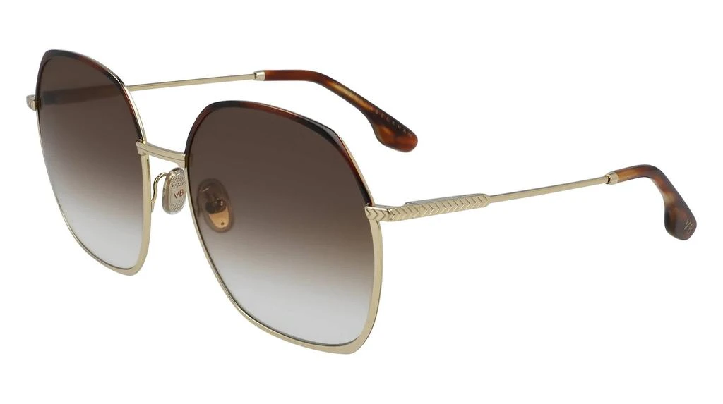 商品Victoria Beckham|Brown Gradient Irregular Ladies Sunglasses VB206S 702 59,价格¥450,第1张图片