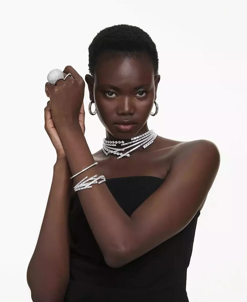 Swaroski Matrix  Rhodium Plated Bangle 商品