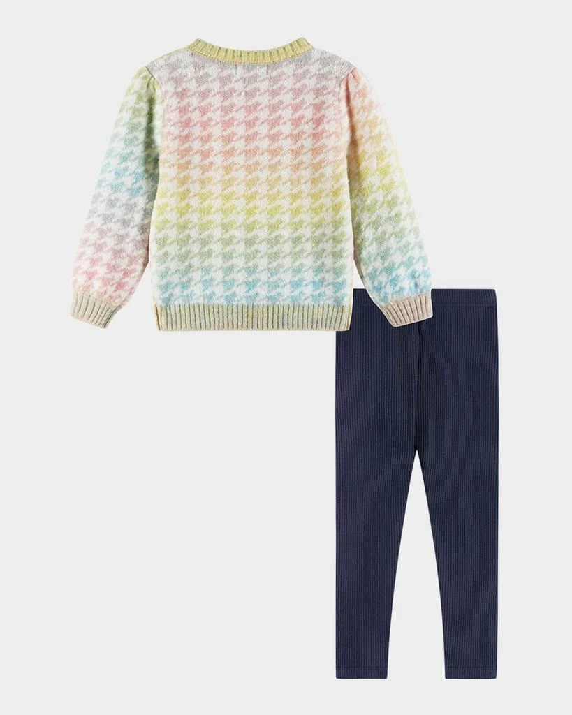 商品Andy & Evan|Ombre Rainbow Houndstooth Sweater & Legging Set, Size 2T-6X,价格¥485,第3张图片详细描述