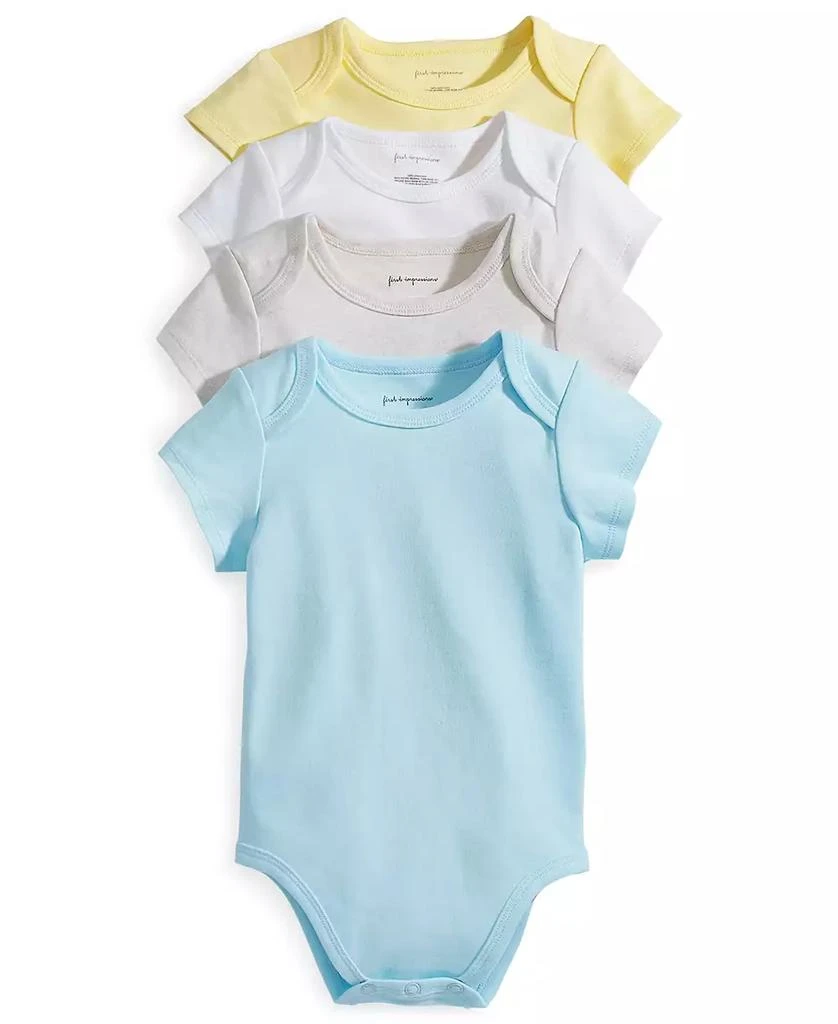 商品First Impressions|Unisex Bodysuits, Pack of 4, Created for Macy's,价格¥62,第1张图片