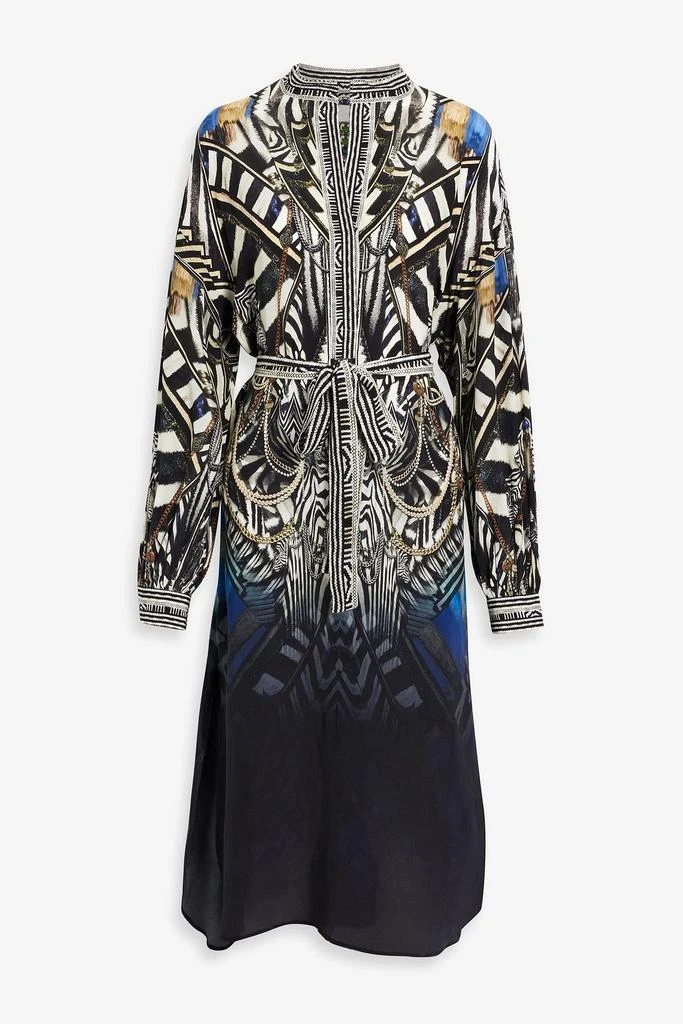 商品Camilla|Embellished printed silk-chiffon midi dress,价格¥1510,第1张图片