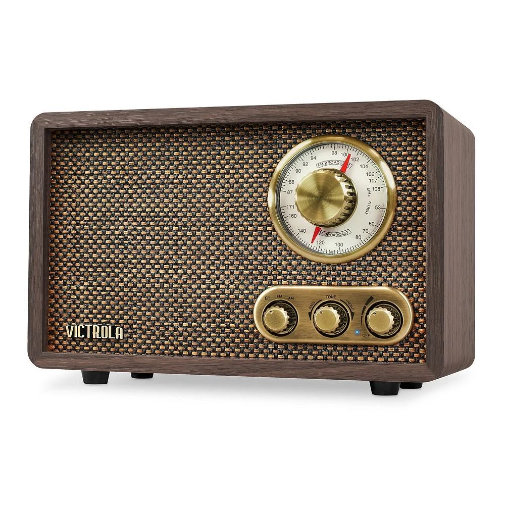 商品Victrola|Retro Wood Bluetooth FM/AM Radio with Rotary Dial,价格¥445,第3张图片详细描述