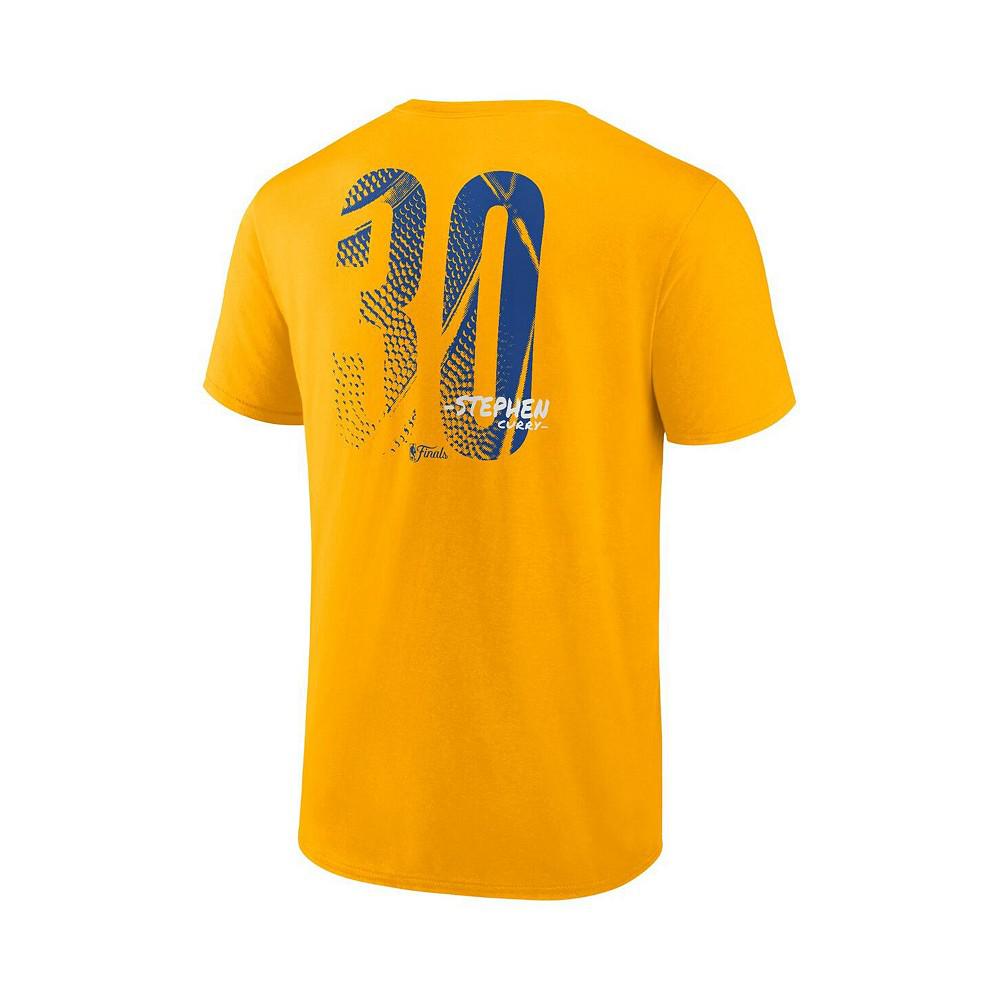Men's Branded Stephen Curry Gold Golden State Warriors 2022 NBA Finals Champions Name and Number T-shirt商品第4张图片规格展示