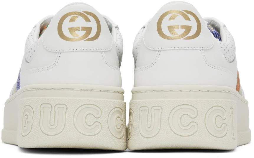 商品Gucci|White & Beige GG Sneakers,价格¥7486,第2张图片详细描述