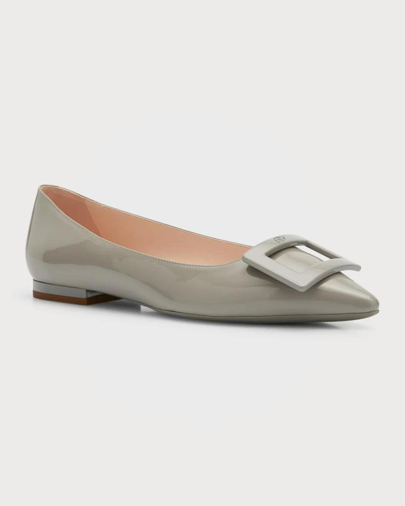 商品Roger Vivier|Gommettine Buckle Ballerina Flats,价格¥5221,第2张图片详细描述