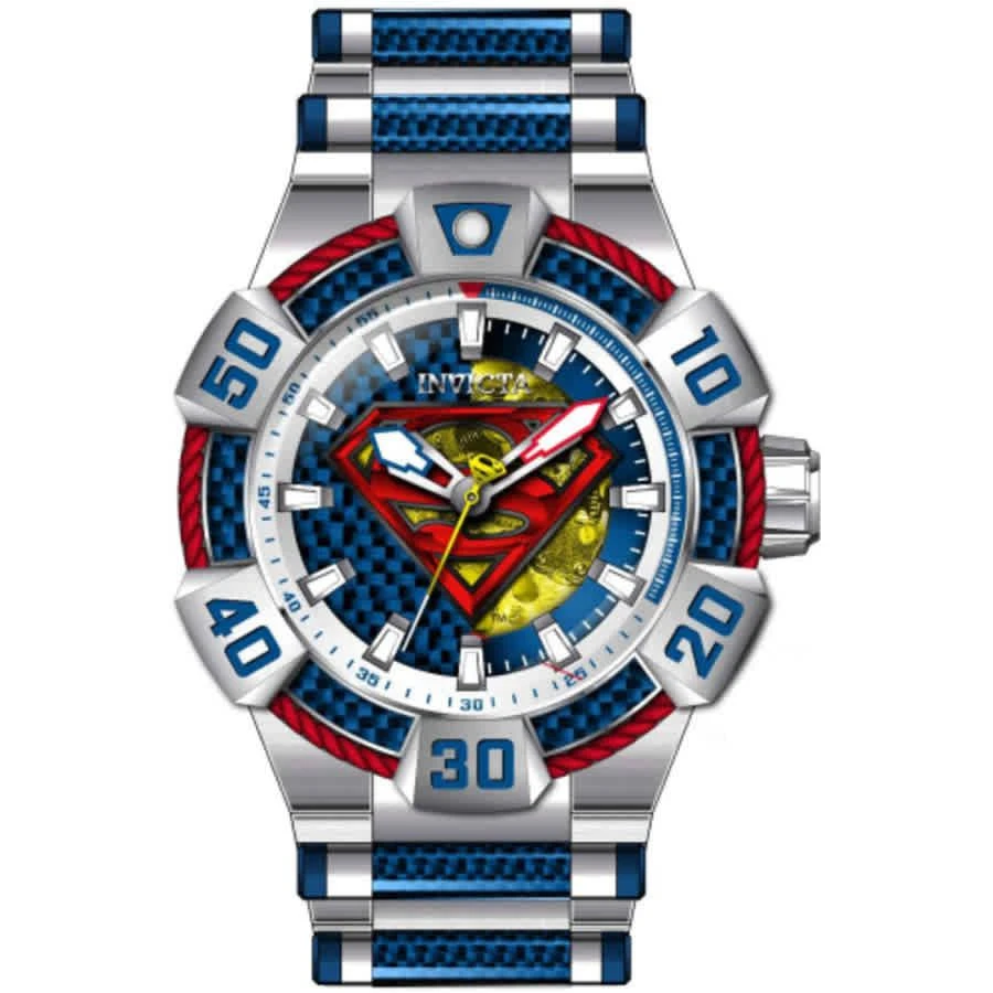 商品Invicta|Invicta DC Comics Superman Automatic Blue Dial Mens Watch 41000,价格¥1278,第2张图片详细描述