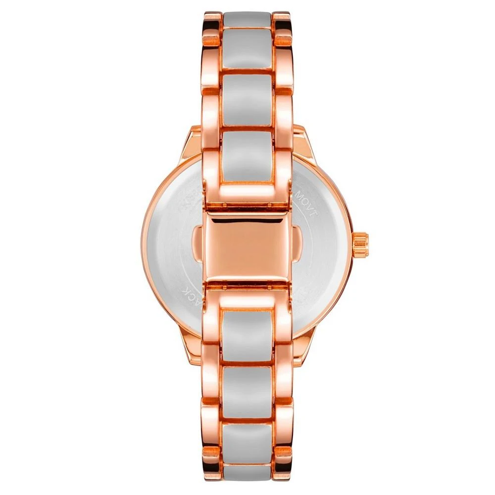 商品Anne Klein|Women's Link Bracelet Watch in Rose Gold-Tone Metal with Gray Enamel, 32mm,价格¥318,第3张图片详细描述