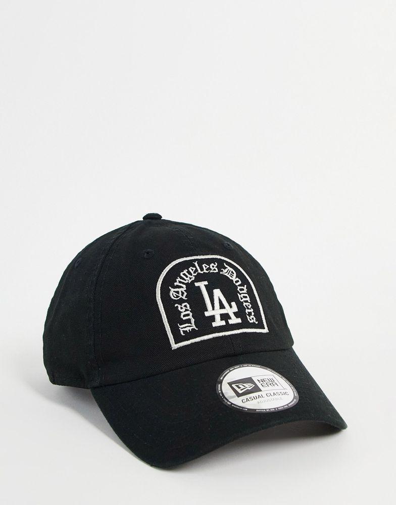 New Era 9Twenty LA Dodgers raw finish wash unisex cap in black商品第1张图片规格展示