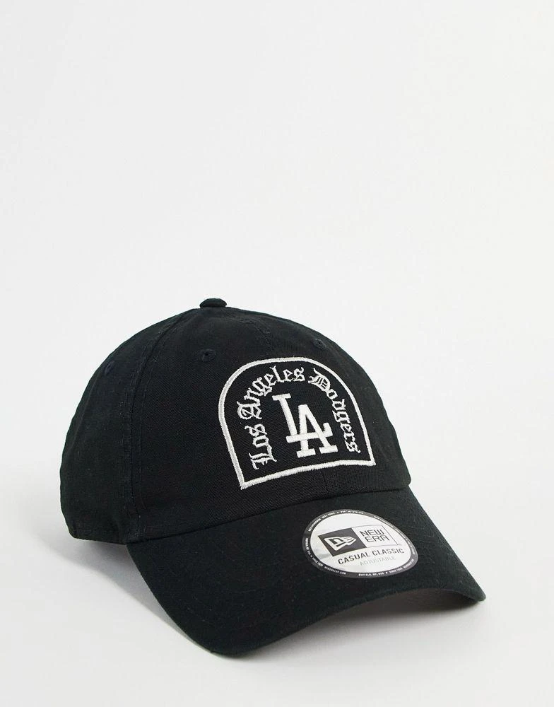 商品New Era|New Era 9Twenty LA Dodgers raw finish wash unisex cap in black,价格¥164,第1张图片