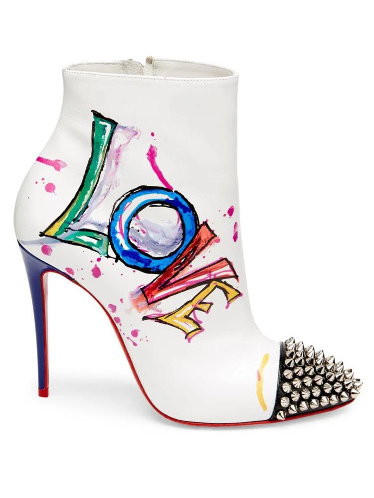 商品Christian Louboutin|Christian Louboutin - Love Is A Boot Spiked Leather Booties,价格¥9749,第5张图片详细描述