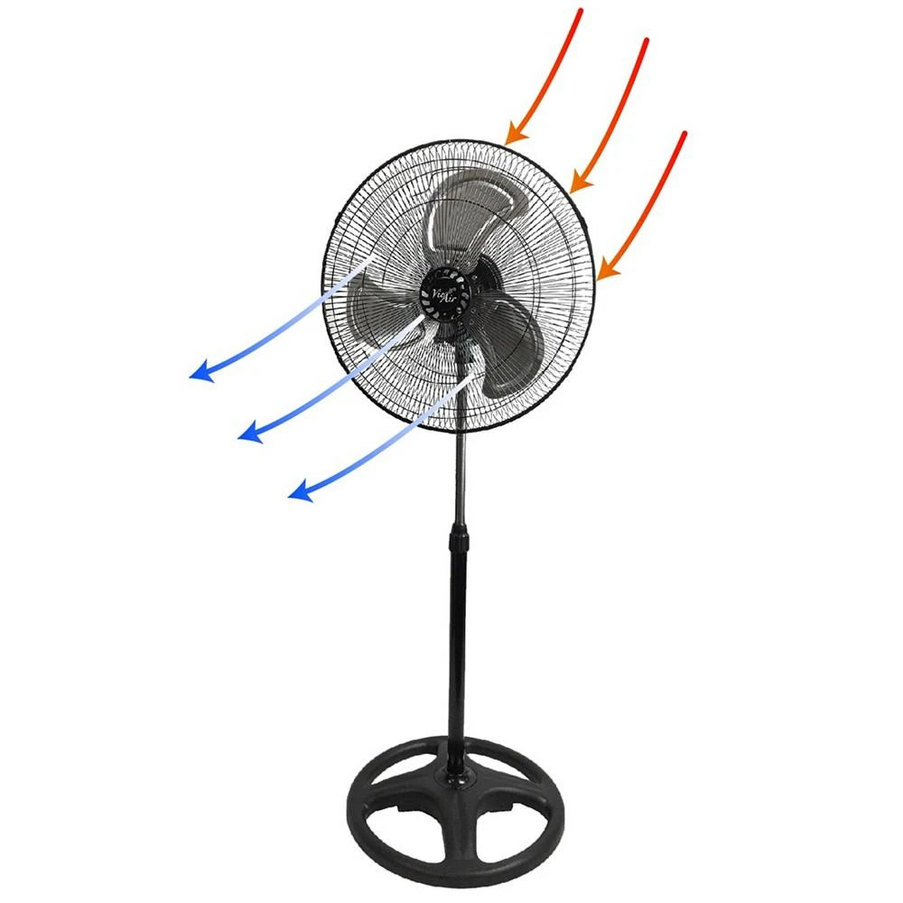 商品VieAir|Vie Air 18" Industrial Heavy Duty Pedestal Oscillating Metal Stand Fan,价格¥523,第4张图片详细描述