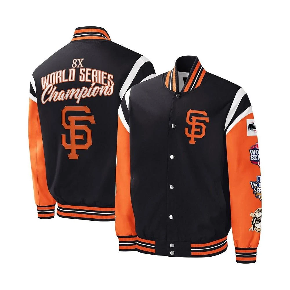 商品G-III Sports by Carl Banks|Men's Black San Francisco Giants Title Holder Full-Snap Varsity Jacket,价格¥1493,第1张图片