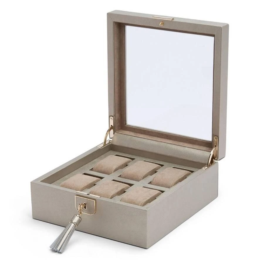 商品Wolf|Pewter Palermo 6-Unit Watch Box 213878,价格¥941,第1张图片