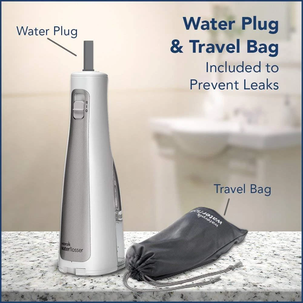 商品Waterpik|Waterpik Water Flosser Cordless Dental Oral Irrigator for Teeth with Portable Travel Bag and 3 Jet Tips, Cordless Freedom ADA Accepted, WF-03, White,价格¥514,第5张图片详细描述