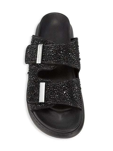 商品Alexander McQueen|Hybrid Double Buckle Crystal Slides,价格¥2226,第5张图片详细描述