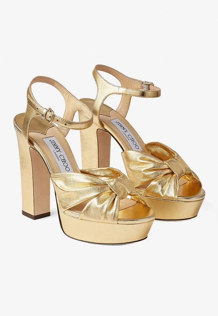 商品Jimmy Choo|Heloise 120 Mirror Leather Platform Sandals,价格¥3933,第2张图片详细描述