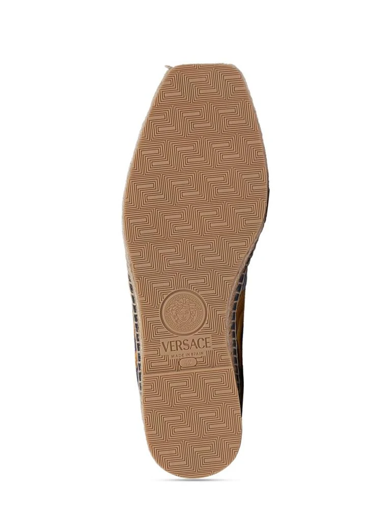 商品Versace|Heritage Print Cotton Canvas Espadrilles,价格¥2537,第4张图片详细描述