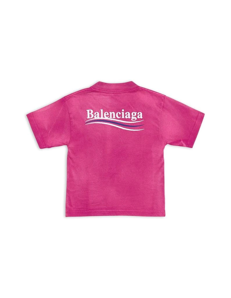 商品Balenciaga|Balenciaga Kids Political Campaign T-shirt In Fuchsia Cotton,价格¥1243,第2张图片详细描述