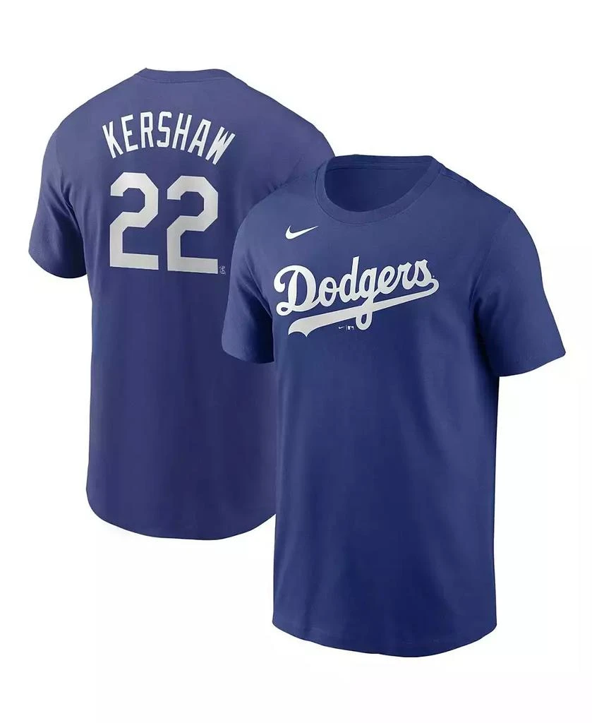 商品NIKE|Men's Clayton Kershaw Los Angeles Dodgers Name and Number Player T-Shirt,价格¥240,第1张图片