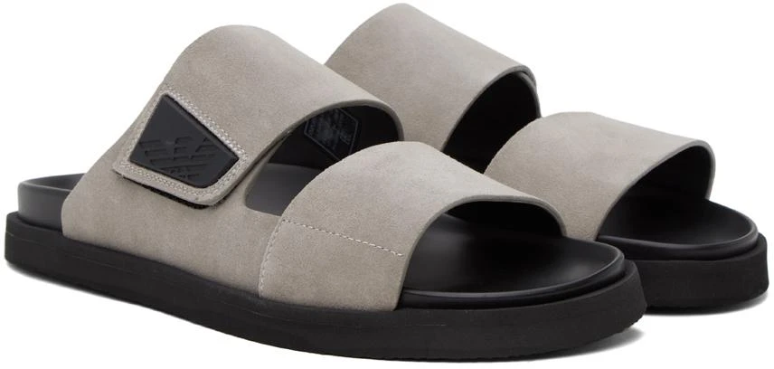 商品Emporio Armani|Taupe Velcro Sandals,价格¥889,第4张图片详细描述