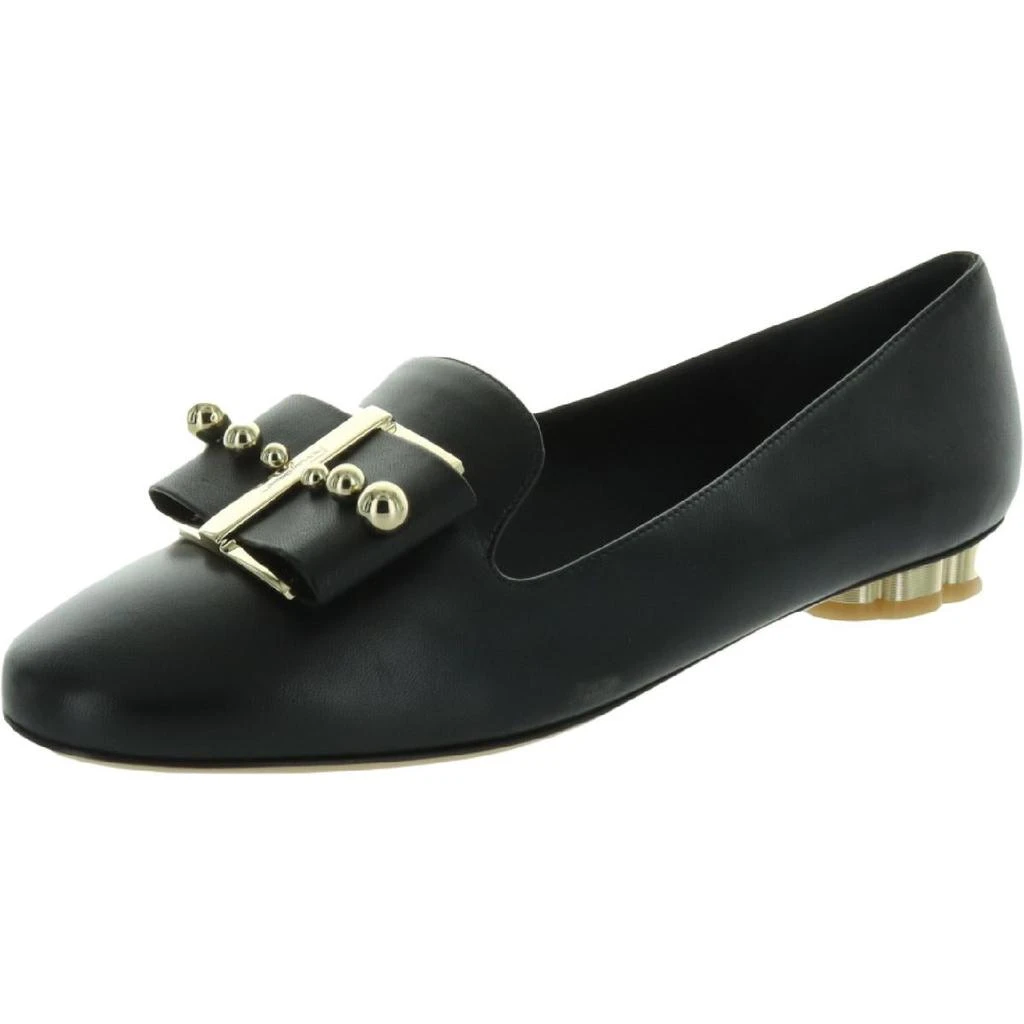 商品Salvatore Ferragamo|Salvatore Ferragamo Sarno Women's Leather Pearl Slip On Loafer with Bow,价格¥1723,第2张图片详细描述