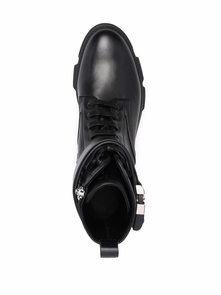 Givenchy Men's  Black Leather Ankle Boots商品第4张图片规格展示