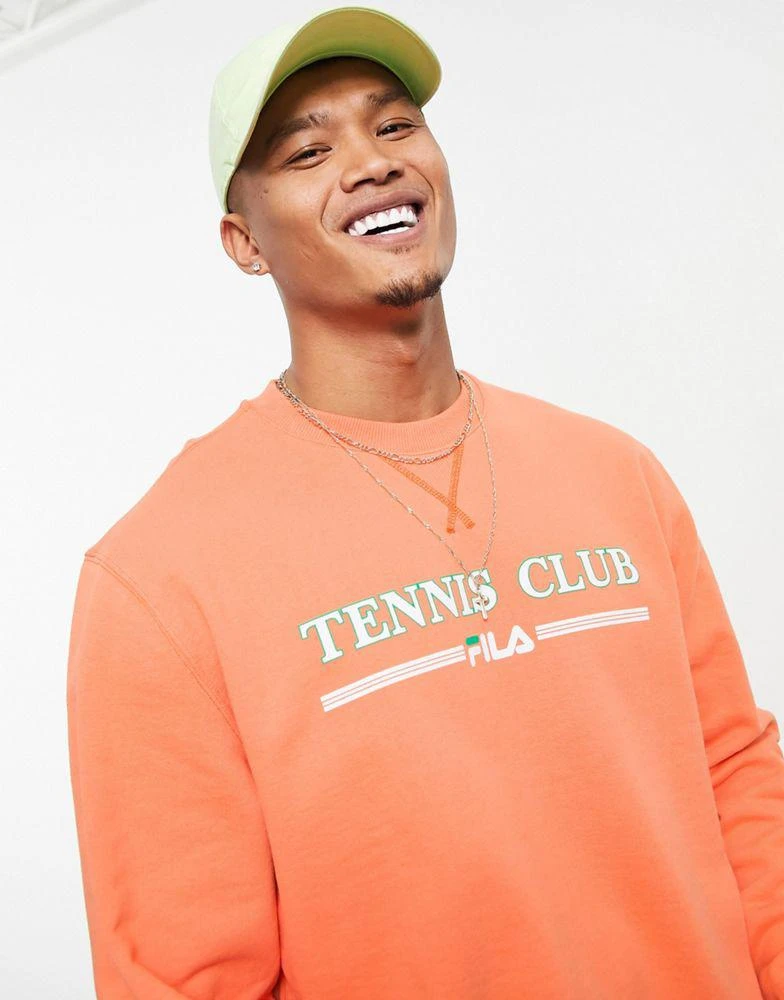 商品Fila|Fila tennis club sweatshirt in orange,价格¥211,第4张图片详细描述